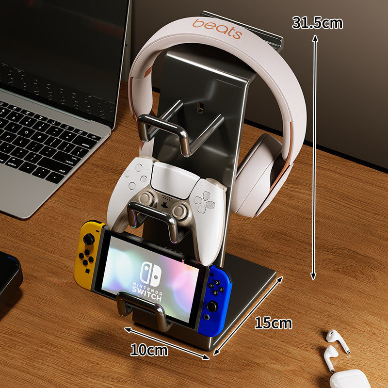 Multi-Device Gaming Accessories Stand with Headphone Hook Controller Cradle and Console Dock
