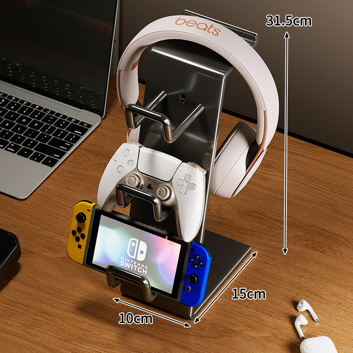 Multi-Device Gaming Accessories Stand with Headphone Hook Controller Cradle and Console Dock