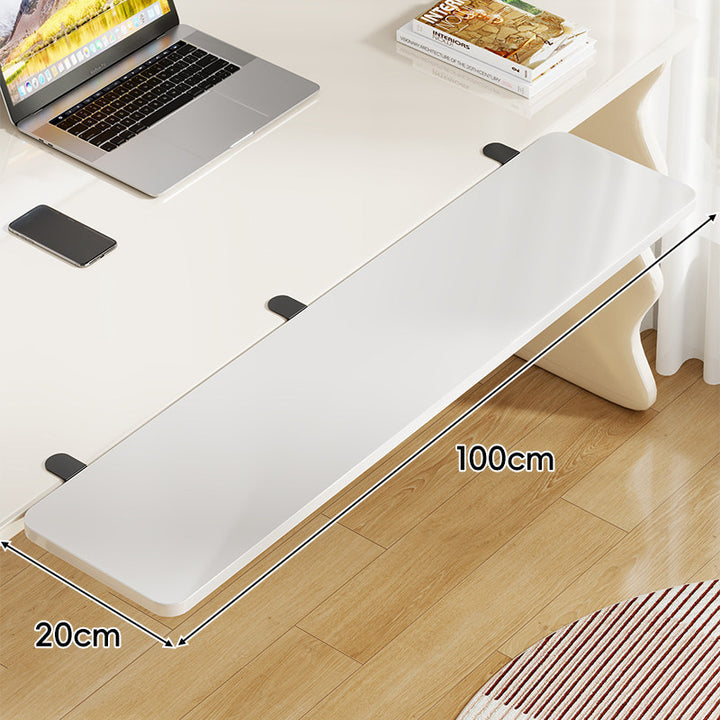 Long Under-Desk Pull-Out Sliding Keyboard and Work Surface Shelf