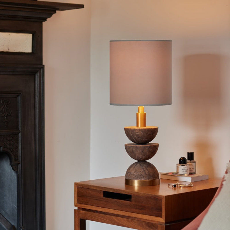 Contemporary wooden table lamp