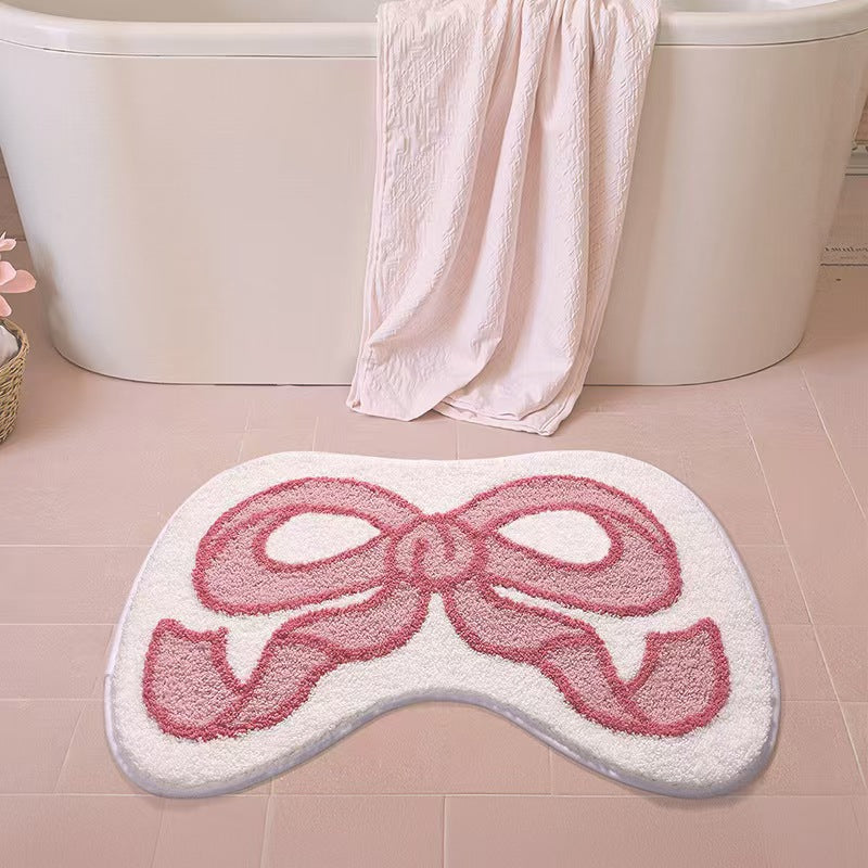 Bow-Shaped Decorative Bath Mat
