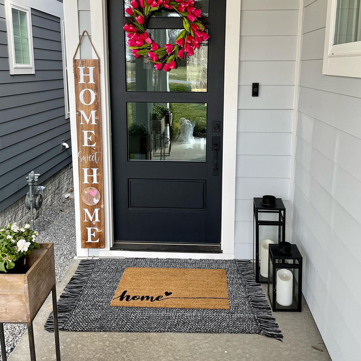 decorative Boho runner rug with fringes