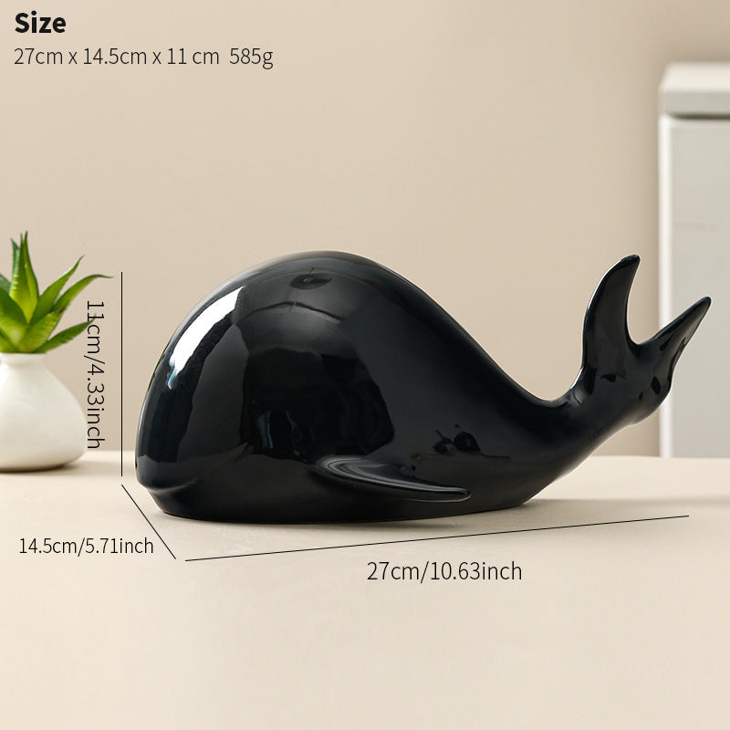 Decorative whale figure