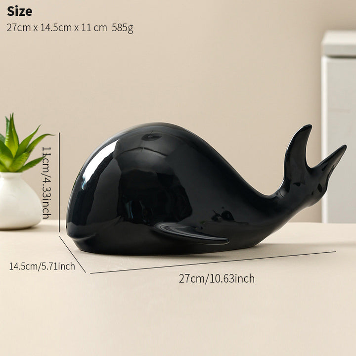 Decorative whale figure