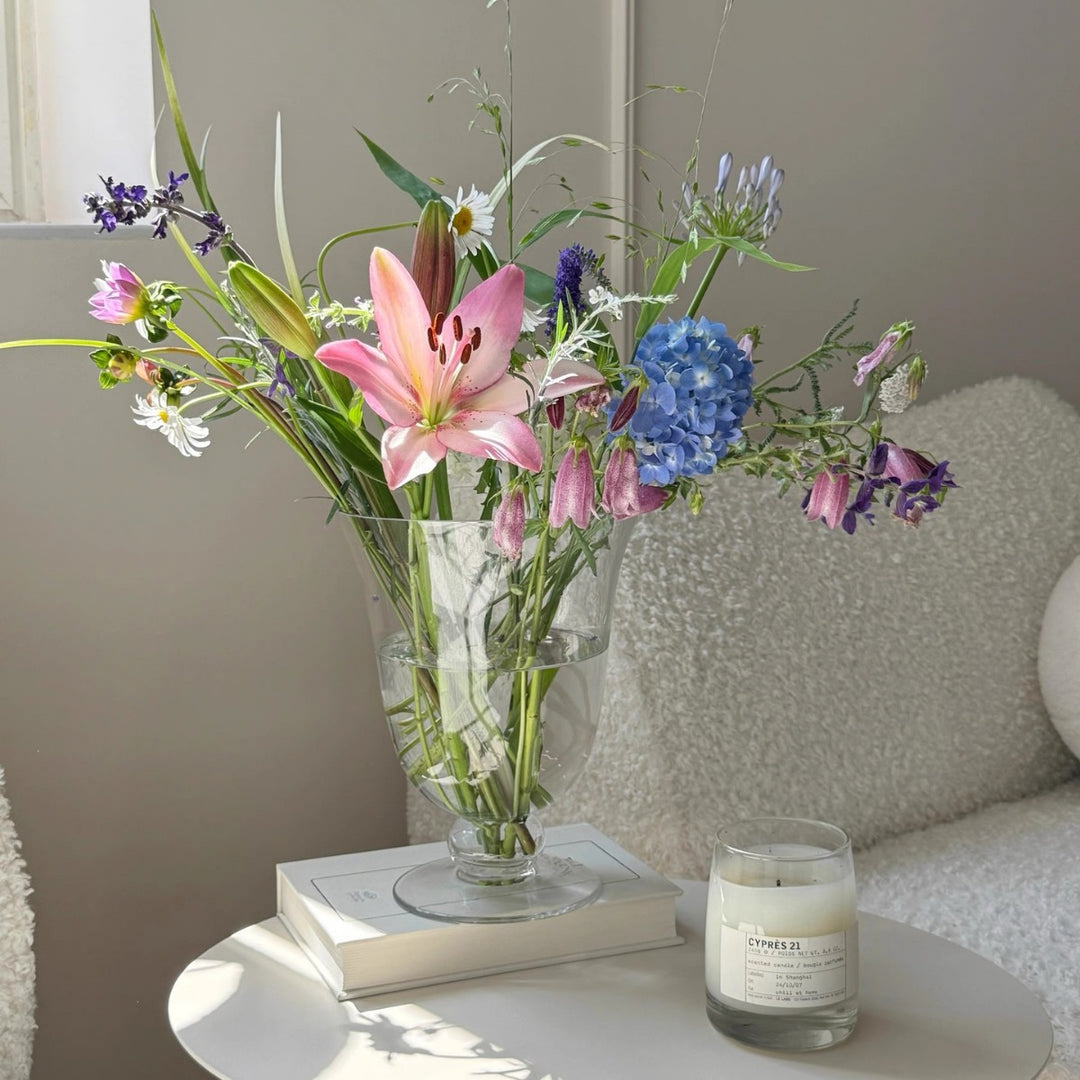 Vintage-inspired Stemmed Glass Goblet