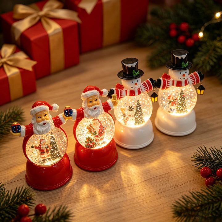 Funny Santa Claus Snow Globe Figure