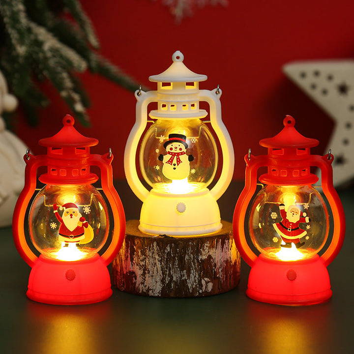 Decorative Christmas lantern with Santa Claus motif