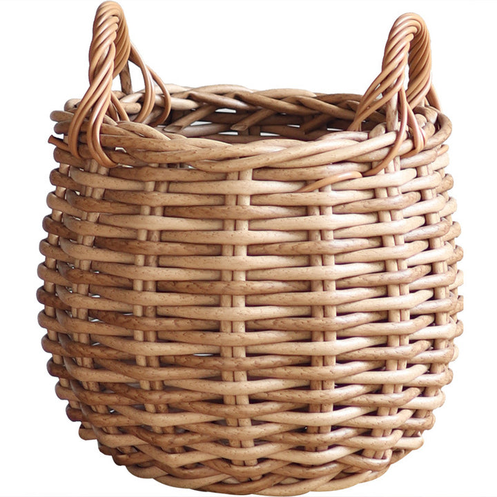 Handwoven basket with practical handles