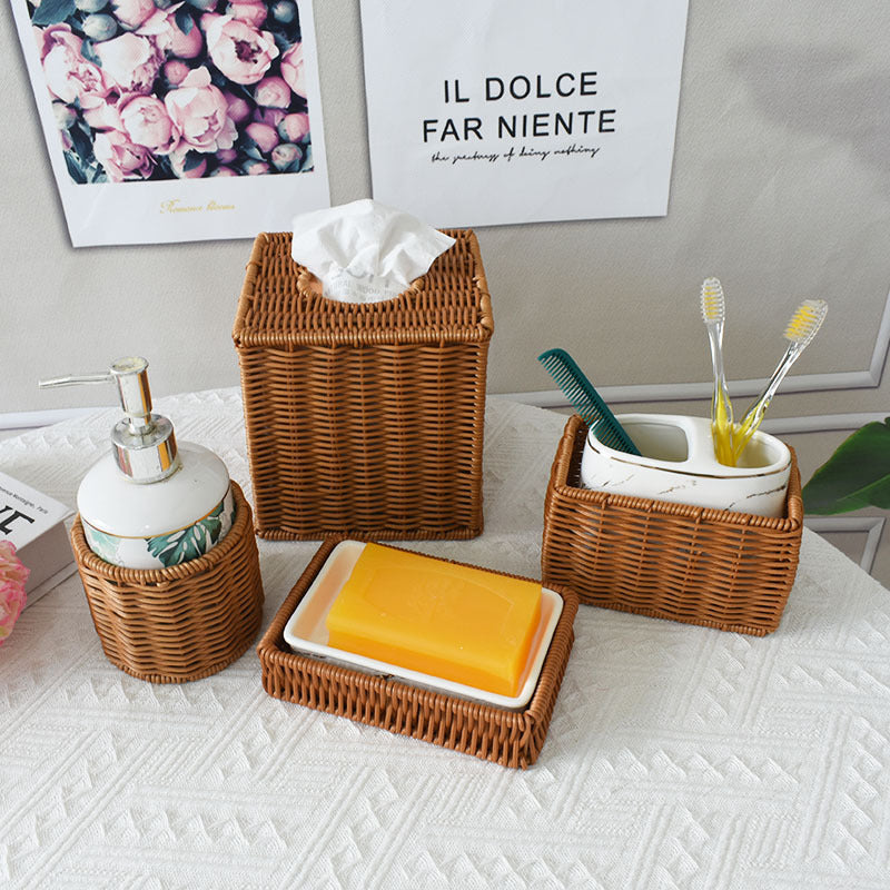 Handcrafted Woven Storage Basket with Open Top