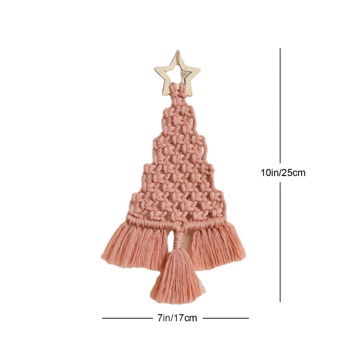 Festive Macrame Christmas Tree Ornament