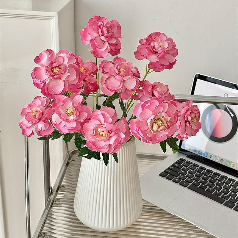 Lifelike Artificial Peony Floral Stem