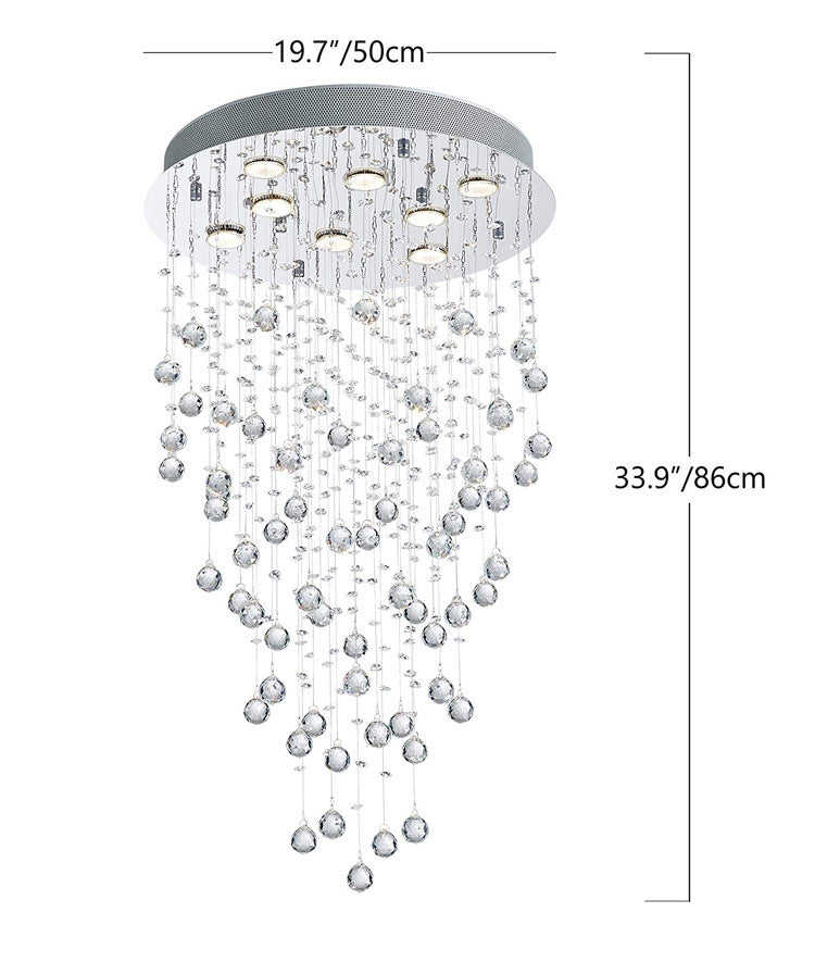 Crystal Raindrop Pendant Light