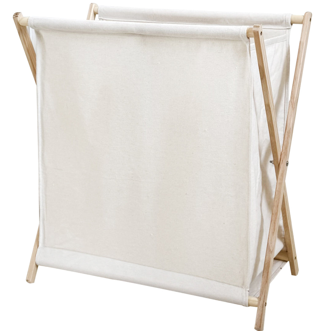 Modern laundry basket with folding frame