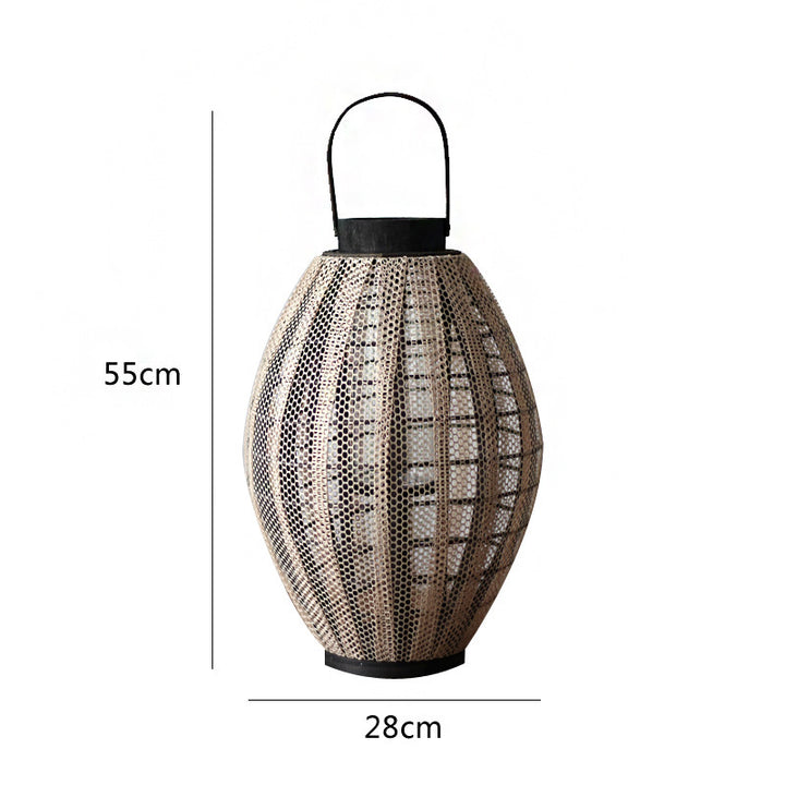 Elegant lantern with metal grid