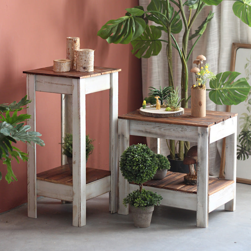 Handmade side table made of solid wood