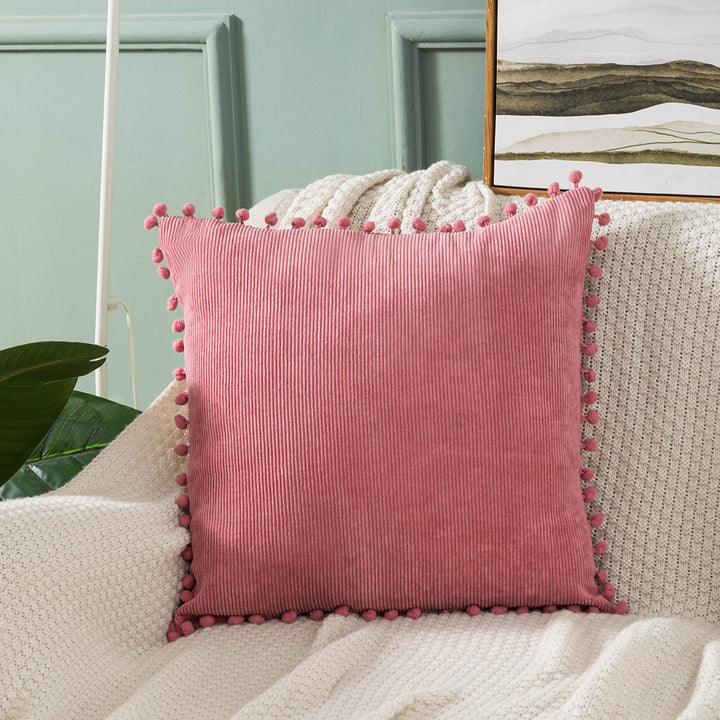 Textured Corduroy Decorative Throw Pillow