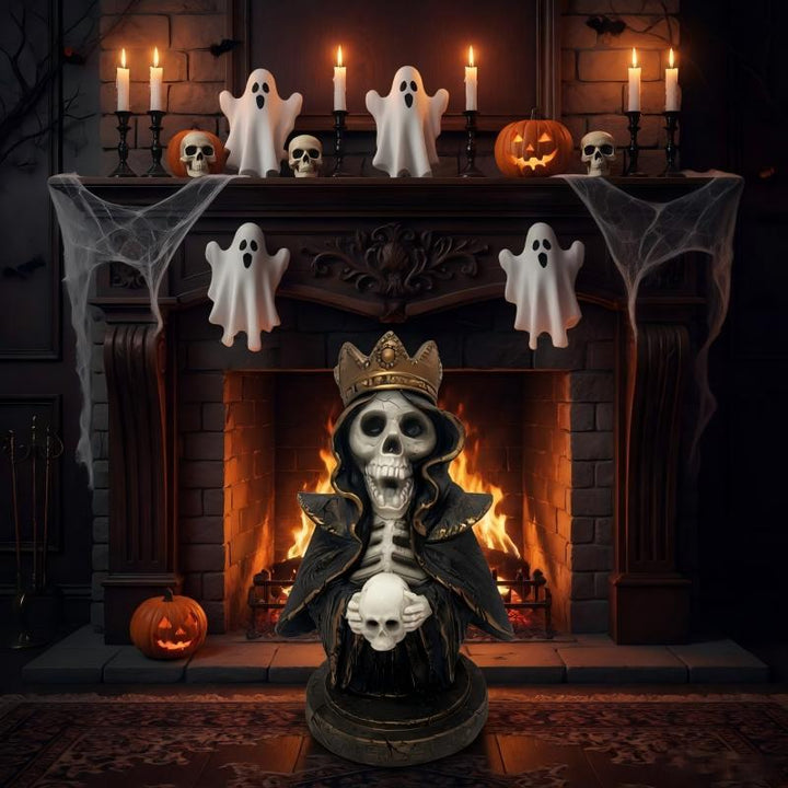 Decorative skull statue