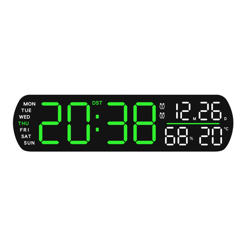 Digital Wall Clock with Multifunctional Display