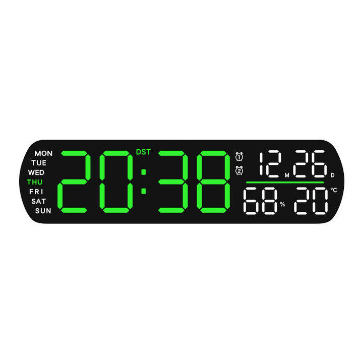 Digital Wall Clock with Multifunctional Display