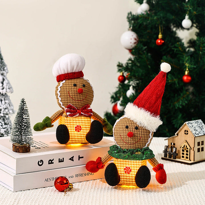 Cute Christmas gnome with LED light