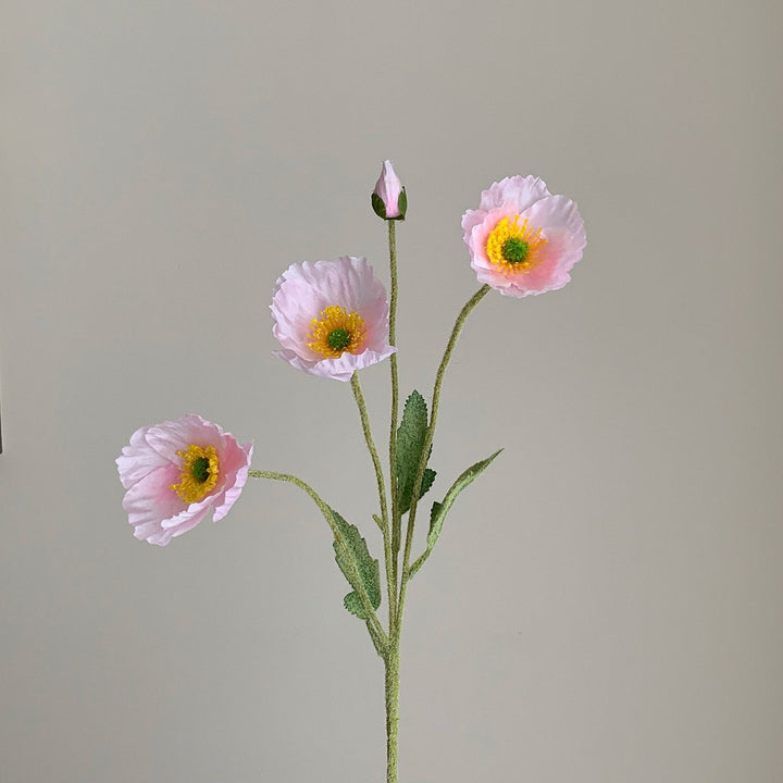 Lifelike Artificial Poppy Stem Arrangement