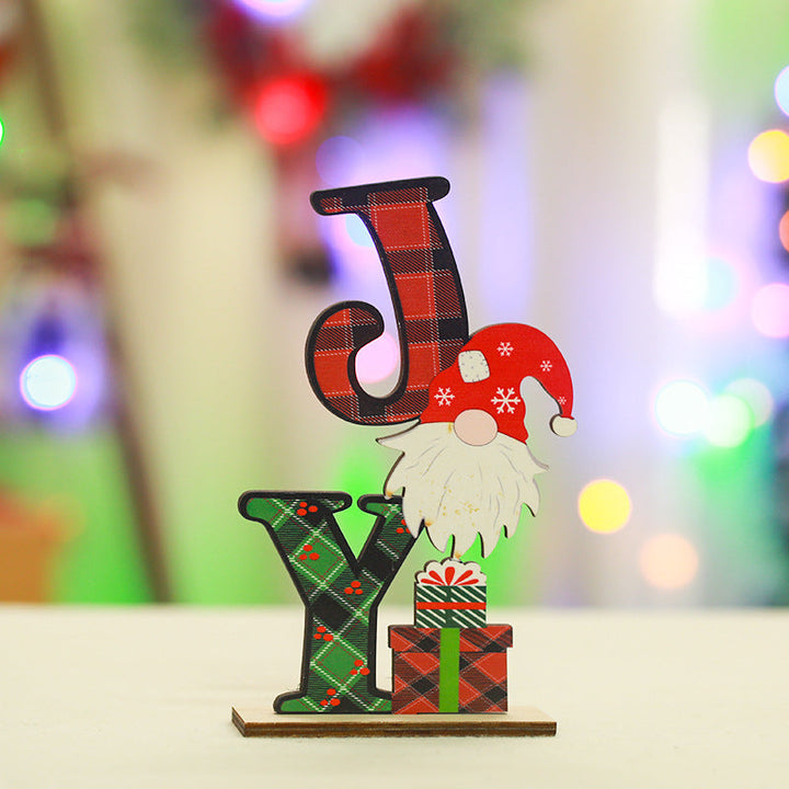 Festive wooden decoration with Christmas motif