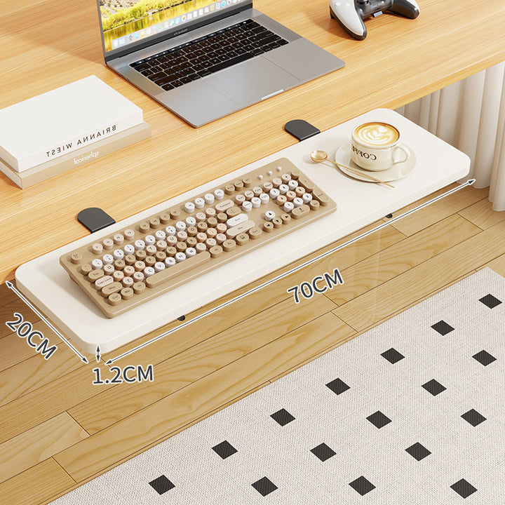 Clamp-On Foldable Bamboo Side Tray Table for Desk and Sofa