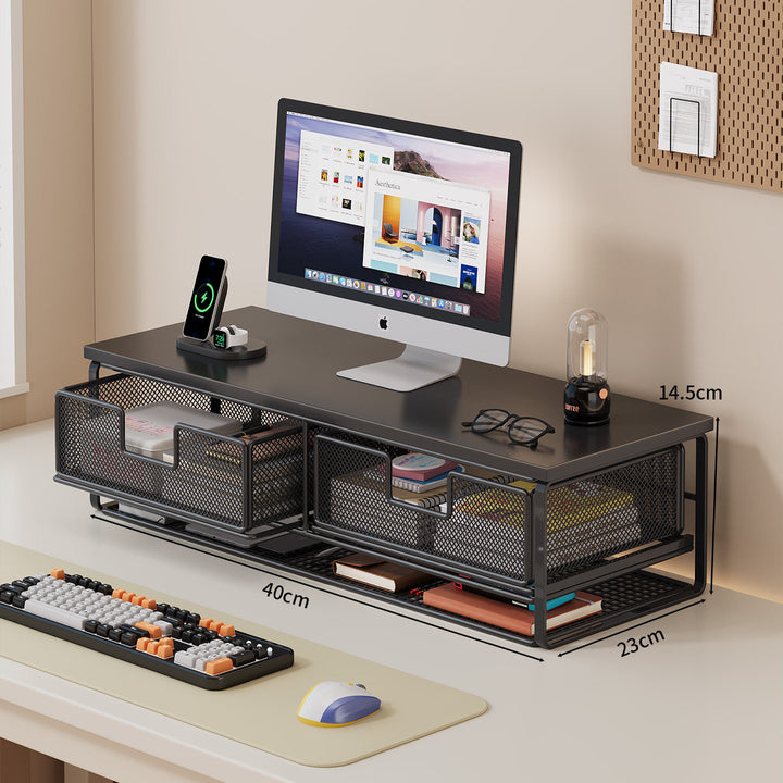 Multi-Function Desk Organizer with Mesh Storage Boxes