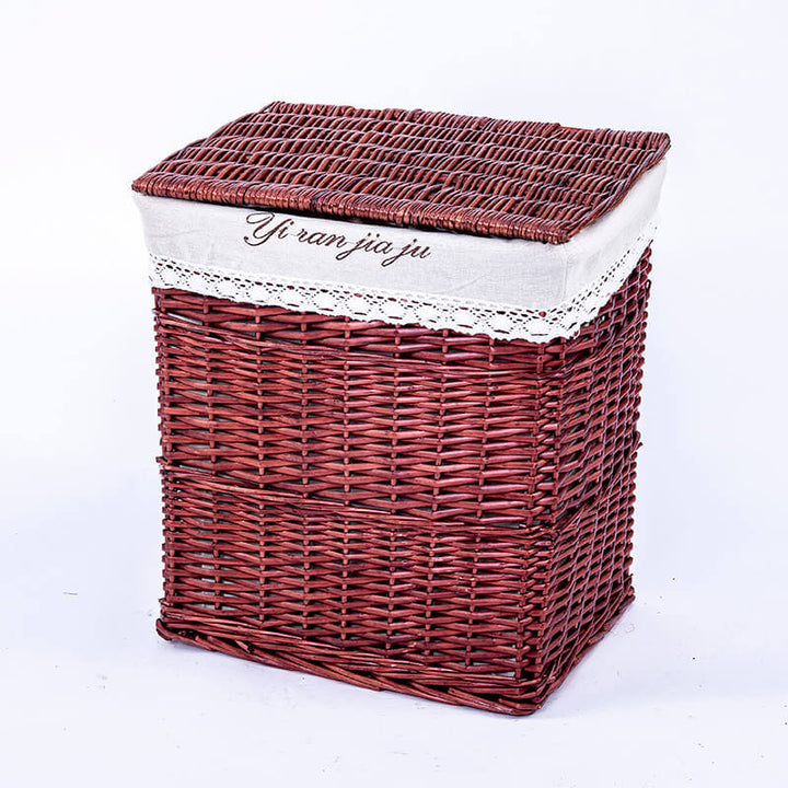High-quality laundry basket with elegant fabric lining