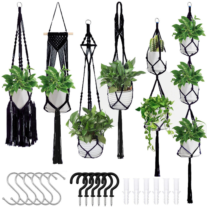 Macrame Plant Hanger Set