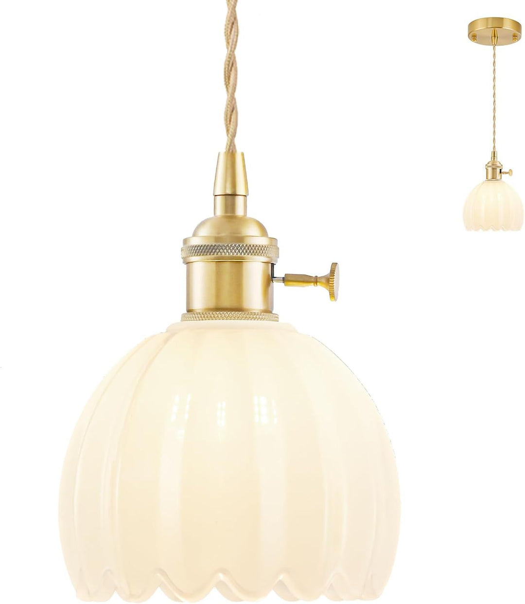 Decorative glass pendant light