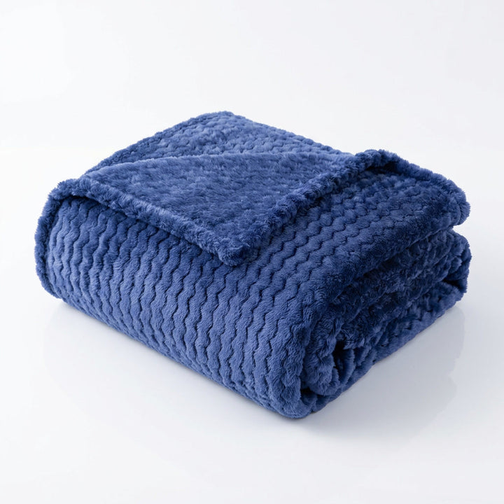 Luxurious Textured Fleece Throw