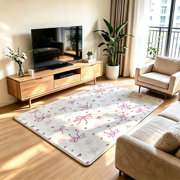 Soft Floral Decorative Area Rug