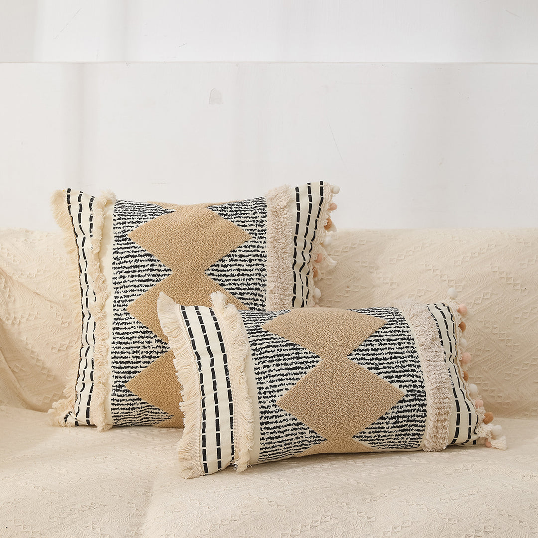 Decorative Tufted Geometric Throw Pillow