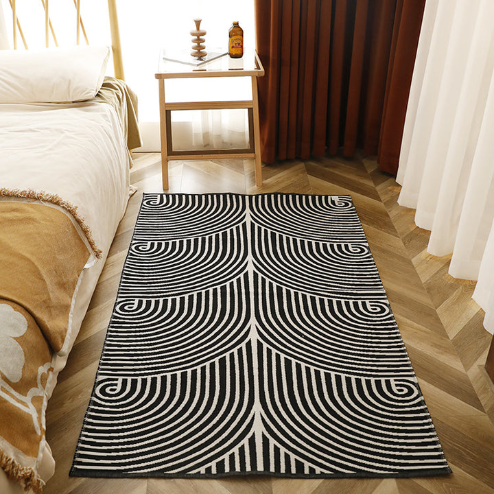 Checkered Pattern Doormat made of easy-care microfiber carpet