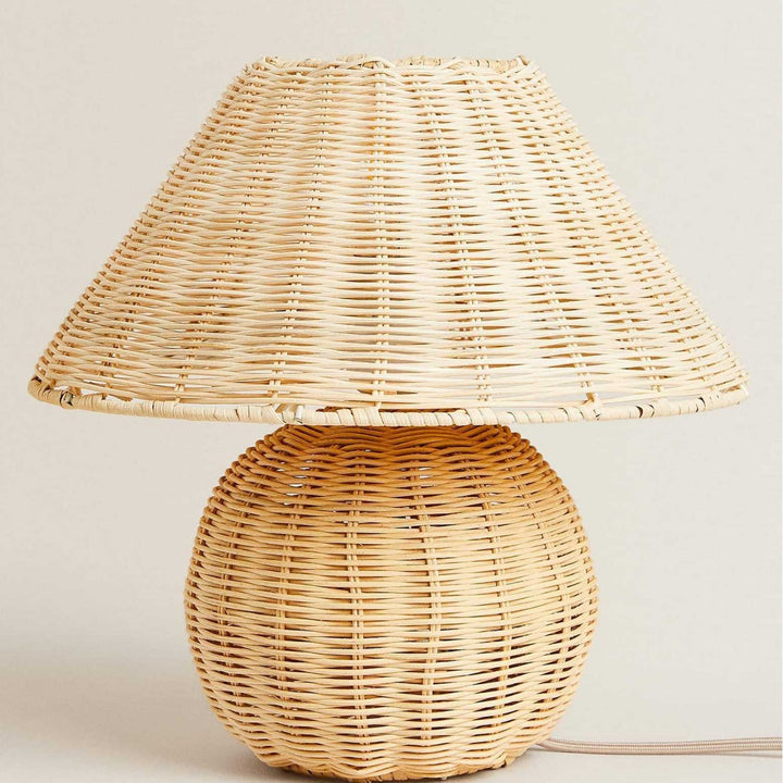 Handcrafted Rattan Table Lamp