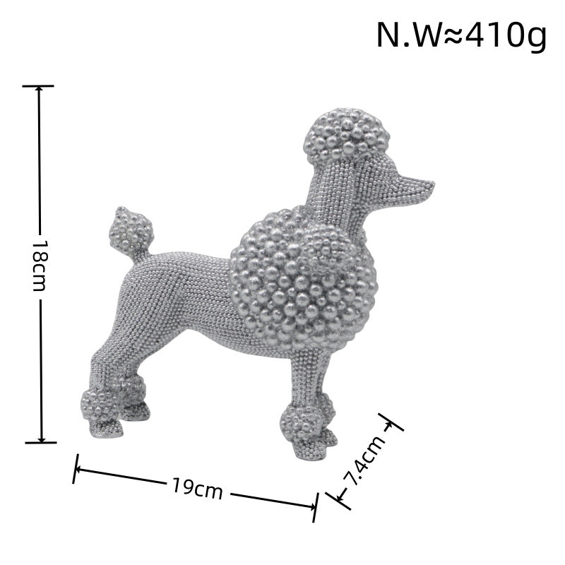 Decorative dog figure in modern design