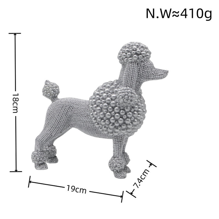 Decorative dog figure in modern design