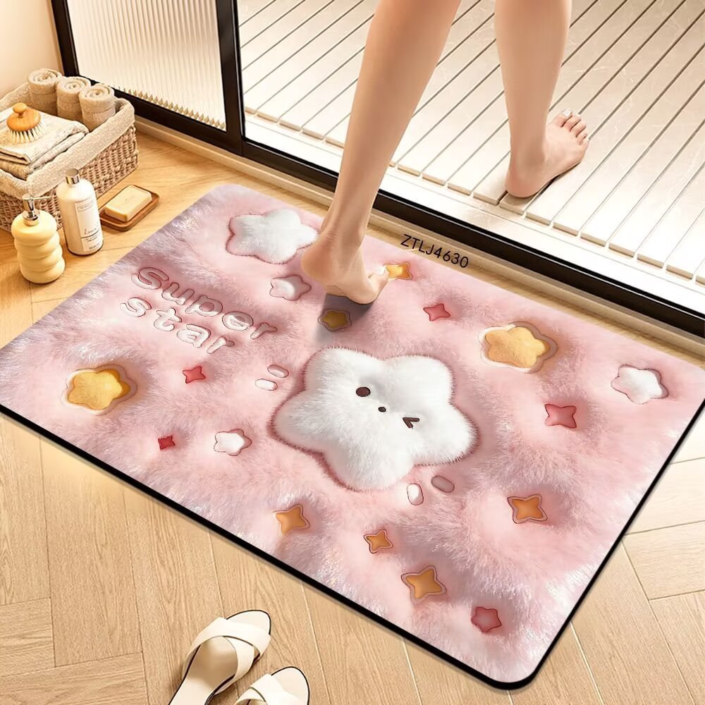 Plush Money-Themed Bath Mat