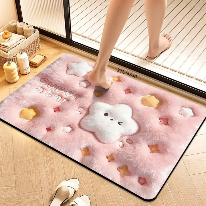 Plush Money-Themed Bath Mat