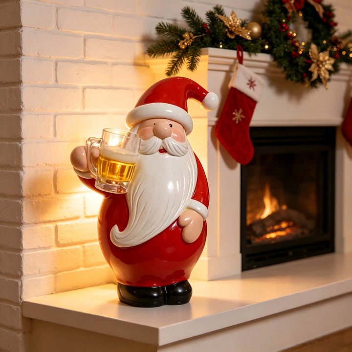 Funny Santa Claus figure with beer mug