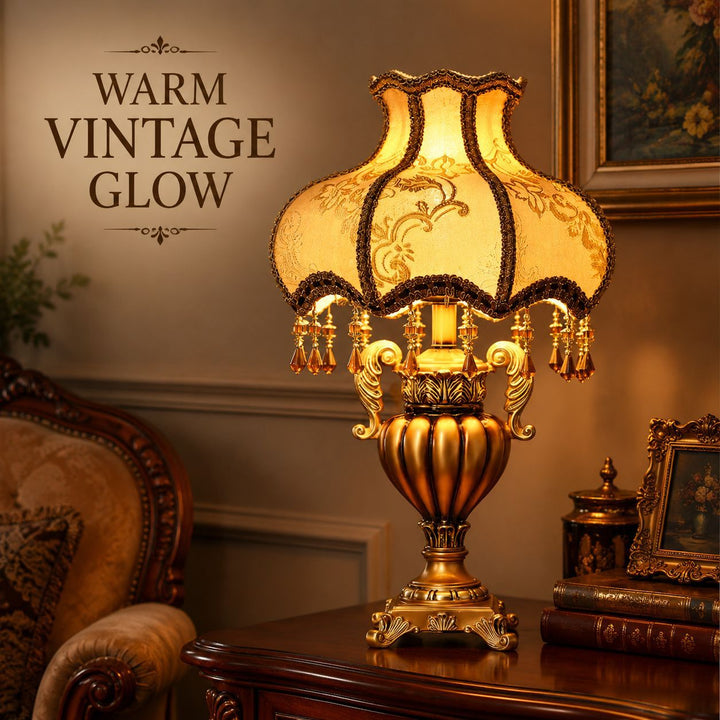 Vintage Floral Table Lamp