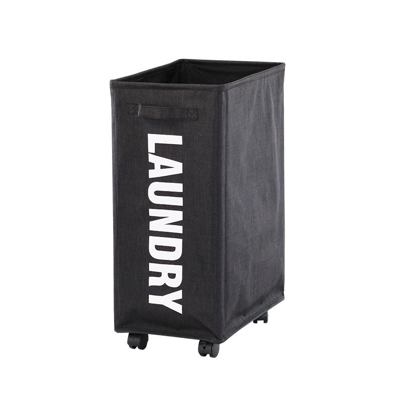 Practical laundry container with wheels