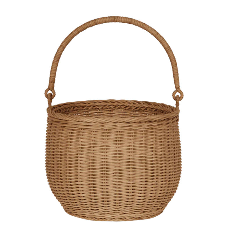 Multifunctional braided storage basket
