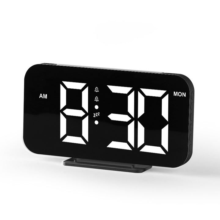 Digital radio alarm clock with large LED digits