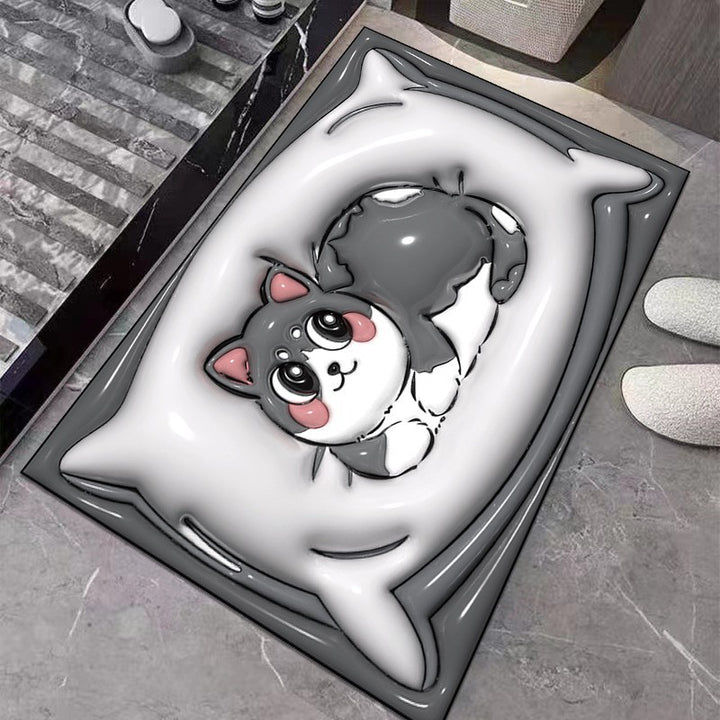 Cute Cartoon Cat Shape Bath Mat