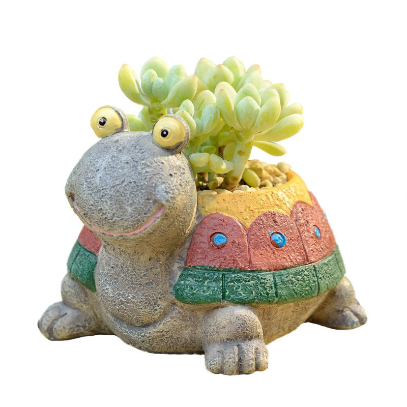 Turtle-Shaped Planter