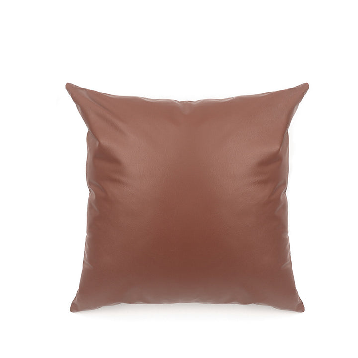 Square premium cushion cover made of vegan Nappa leather with soft-touch surface