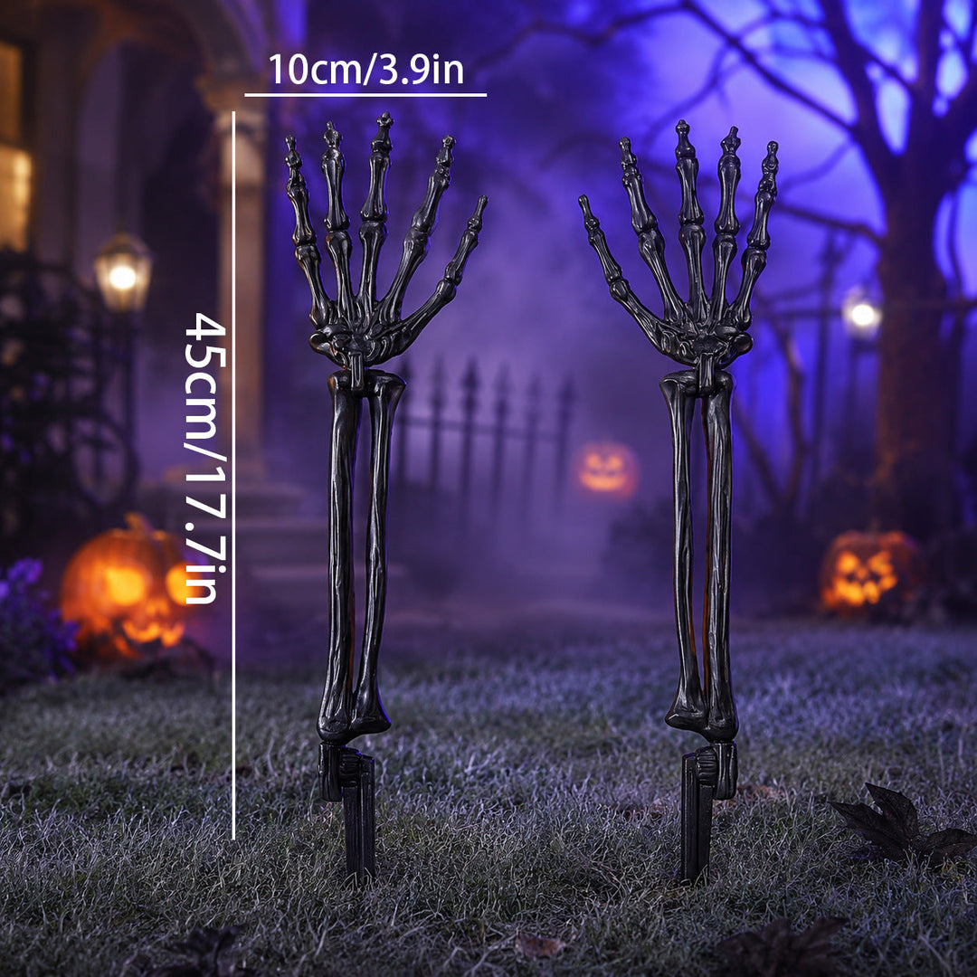 Creepy Halloween decor skeleton tree trunks