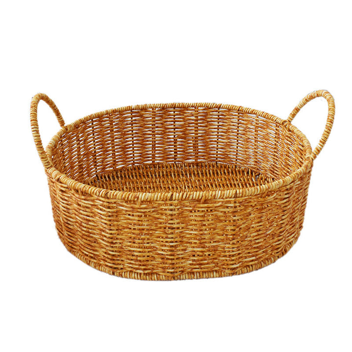 Handcrafted Woven Storage Basket with Handles